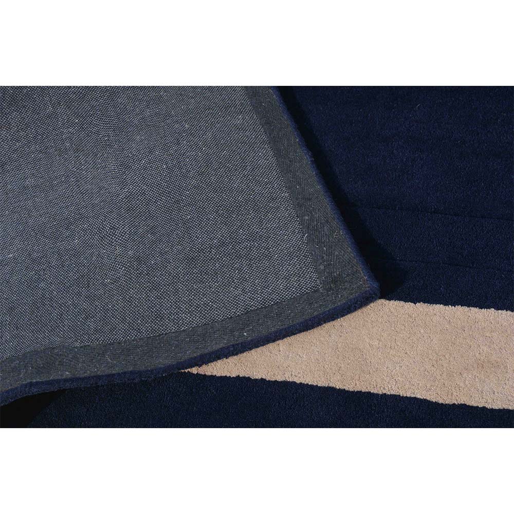 Rugs, (Presto), ICHT1149C5X8, Blue & Beige Solid Hand Tufted Wool Carpet-EL15922-60X96 inches