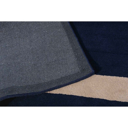 Rugs, (Presto), ICHT1149C5X8, Blue & Beige Solid Hand Tufted Wool Carpet-EL15922-60X96 inches