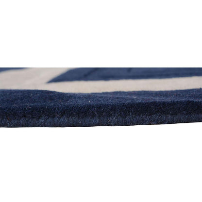 Rugs, (Presto), ICHT1149C5X8, Blue & Beige Solid Hand Tufted Wool Carpet-EL15922-60X96 inches
