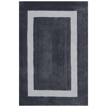 Rugs, (Presto), ICHT1150C5X8, Grey & White Solid Hand Tufted Wool Carpet-EL15923-60X96 inches