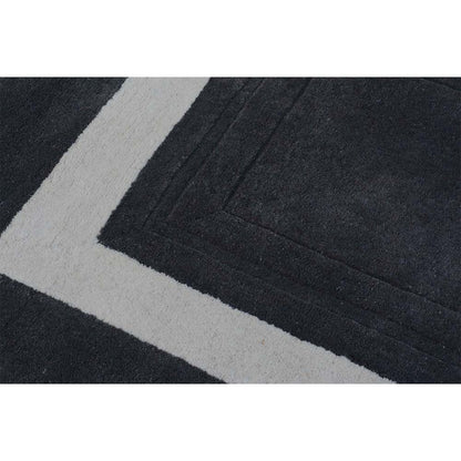 Rugs, (Presto), ICHT1150C5X8, Grey & White Solid Hand Tufted Wool Carpet-EL15923-60X96 inches