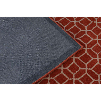 Rugs, (Presto), ICHT1156C5X8, Orange & Beige Abstract Hand Tufted Wool Carpet -EL15925-60X96 inches