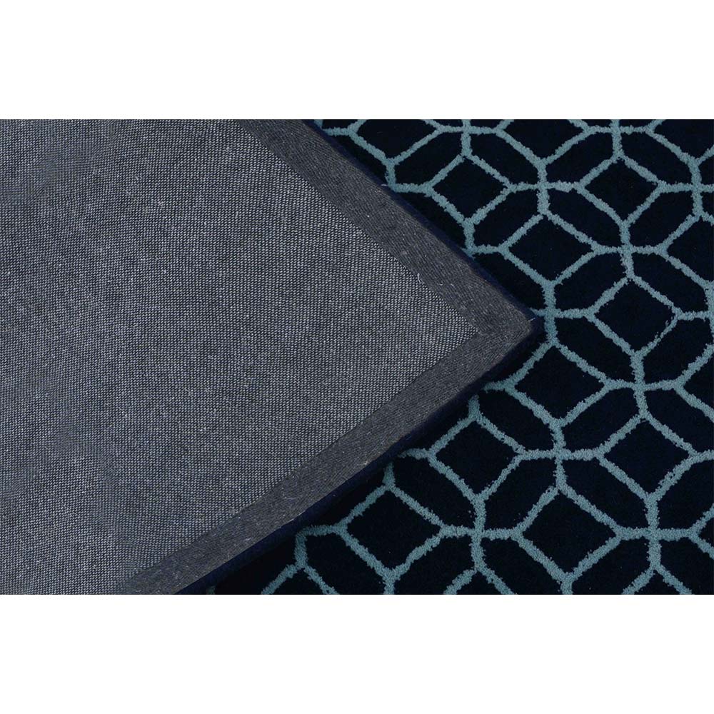 Rugs, (Presto), ICHT1159C4X6, Blue Abstract Hand Tufted Wool Carpet -EL15926-48X72 inches