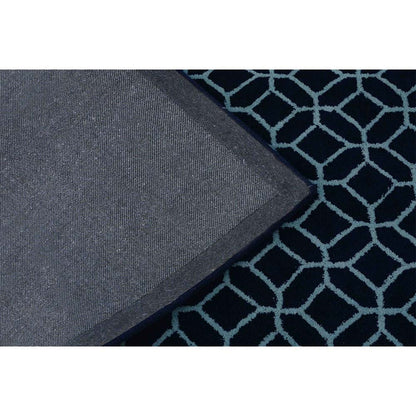 Rugs, (Presto), ICHT1159C5X8, Blue Abstract Hand Tufted Wool Carpet -EL15926-60X96 inches