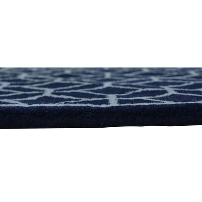 Rugs, (Presto), ICHT1159C5X8, Blue Abstract Hand Tufted Wool Carpet -EL15926-60X96 inches