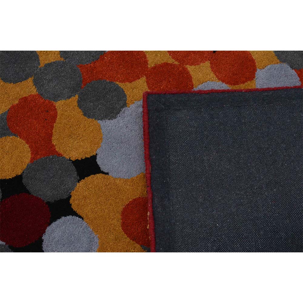 Rugs, (Presto), ICHT1161C5X8, Red, Gold & Grey Geometric Hand Tufted Wool Carpet -EL15927-60X96 inches