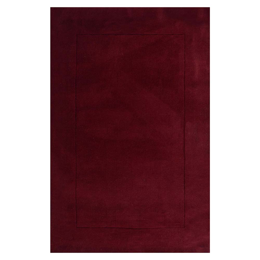 Rugs, (Presto), ICHT1171C4X6, Maroon Solid Hand Tufted Wool Carpet -EL15929-48X72 inches