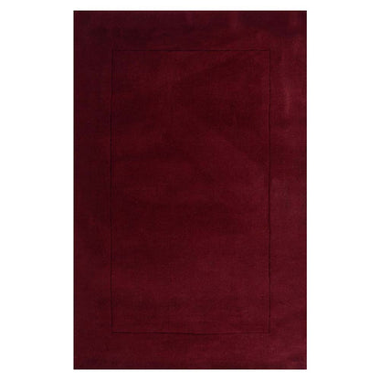 Rugs, (Presto), ICHT1171C4X6, Maroon Solid Hand Tufted Wool Carpet -EL15929-48X72 inches