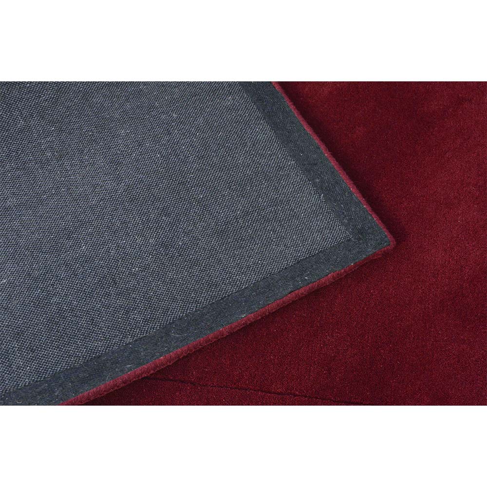 Rugs, (Presto), ICHT1171C4X6, Maroon Solid Hand Tufted Wool Carpet -EL15929-48X72 inches