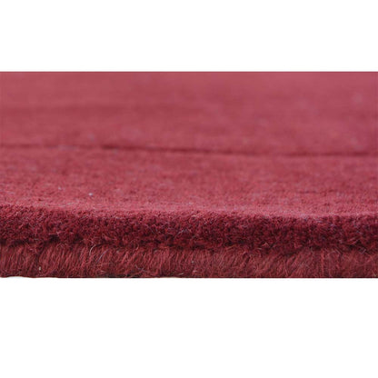 Rugs, (Presto), ICHT1171C4X6, Maroon Solid Hand Tufted Wool Carpet -EL15929-48X72 inches