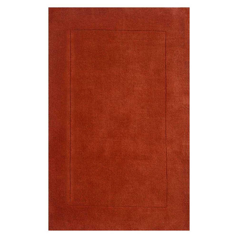 Rugs, (Presto), ICHT1176C5X8 Orange Solid Hand Tufted Wool Carpet -EL15933-60X96 inches