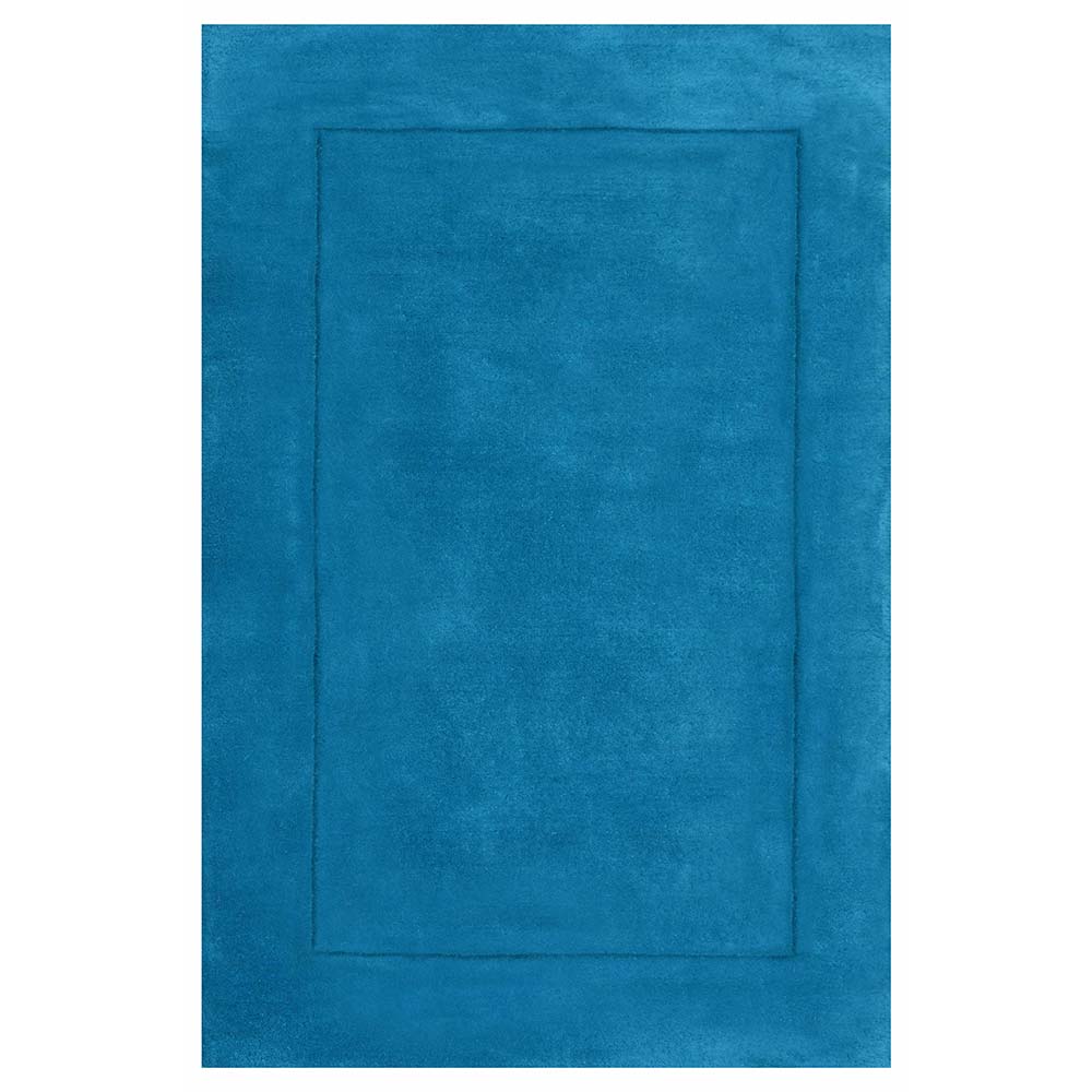 Rugs, (Presto) ICHT1179C3X5, Blue Solid Hand Tufted Wool Carpet - EL15935