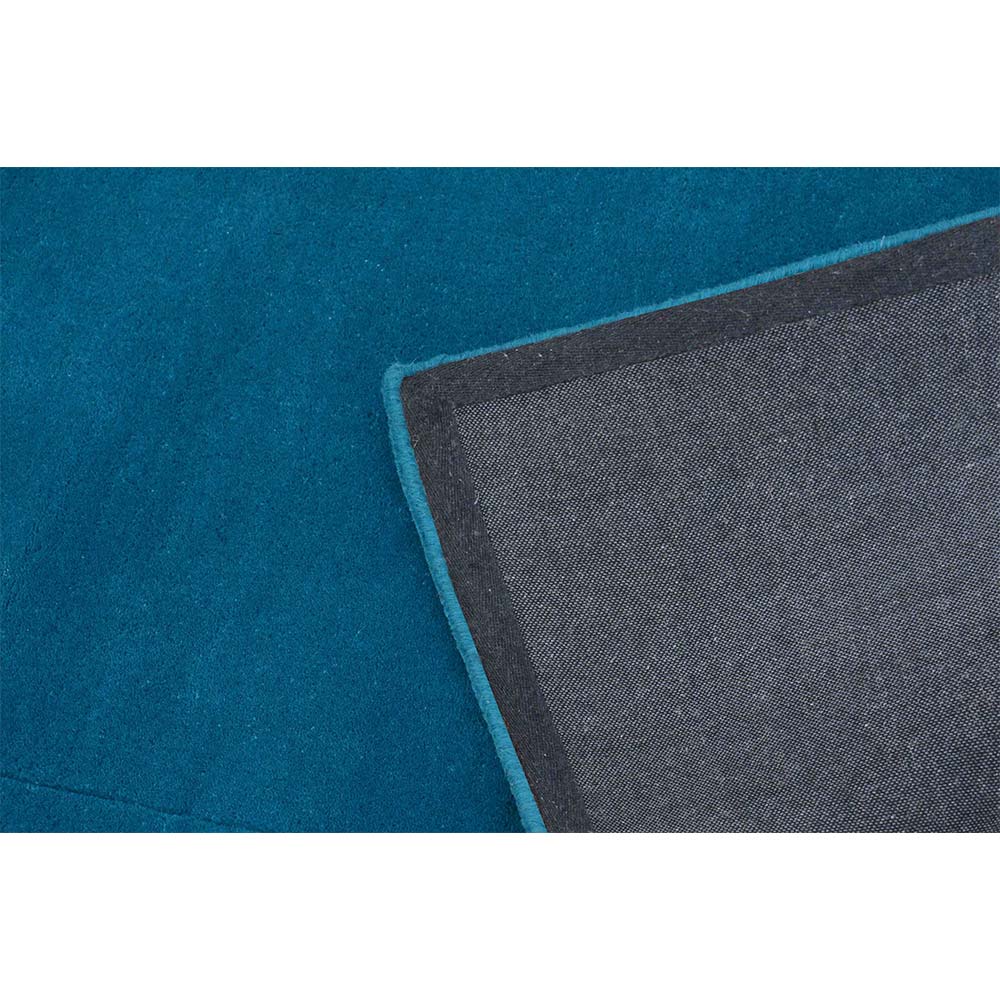 Rugs, (Presto) ICHT1179C3X5, Blue Solid Hand Tufted Wool Carpet - EL15935
