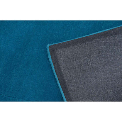 Rugs, (Presto) ICHT1179C3X5, Blue Solid Hand Tufted Wool Carpet - EL15935
