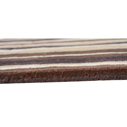 Rugs, (Presto), ICHT1182C6X9, Brown, Beige & Ivory Geometric Hand Tufted Wool Carpet-EL 15938-72X108 inches