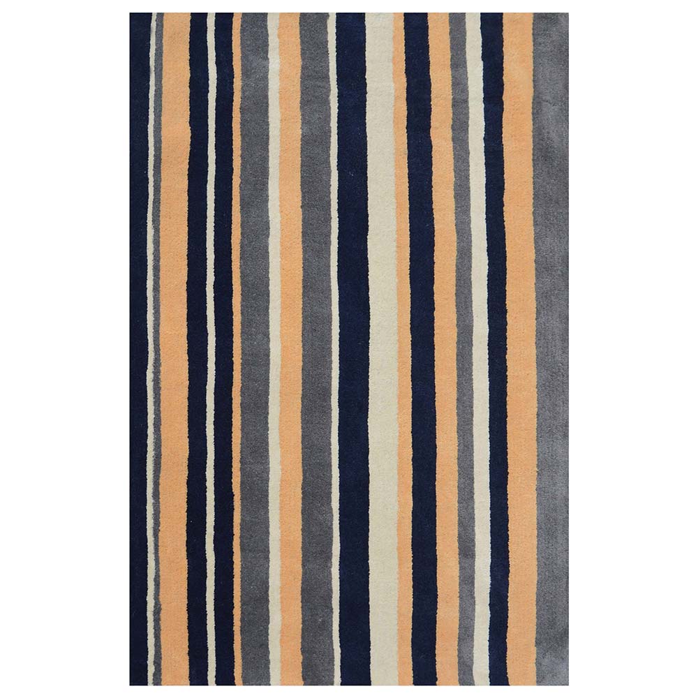 Rugs, (Presto) ICHT1189C4X6, Blue & Gold Geometric Hand Tufted Wool Carpet-EL15942-48X72 inches