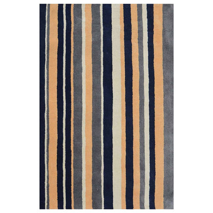 Rugs, (Presto) ICHT1189C5X8, Blue & Gold Geometric Hand Tufted Wool Carpet-EL15942-60X96 inches