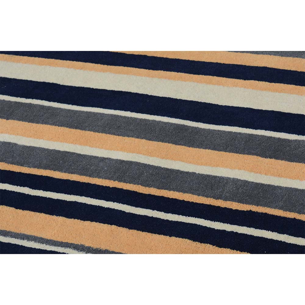 Rugs, (Presto) ICHT1189C5X8, Blue & Gold Geometric Hand Tufted Wool Carpet-EL15942-60X96 inches
