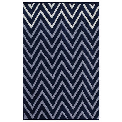 Rugs, (Presto) ICHT1199C6X9, Blue, Grey and White Abstract Hand Tufted Wool Carpet-EL 15945-72X108 inches