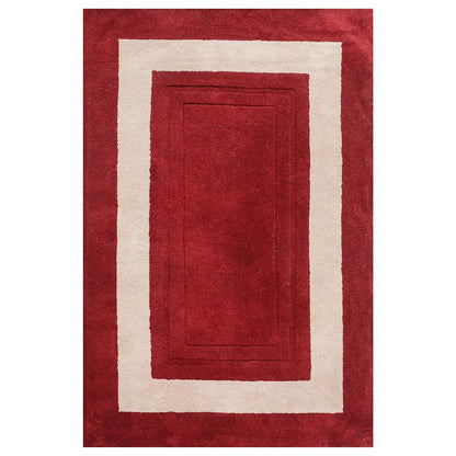 Rugs, (Presto) ICHT1241C4X6, Red & Beige Solid Hand Tufted Wool Carpet-EL15946-48X72 inches