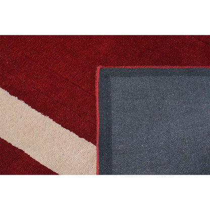 Rugs, (Presto) ICHT1241C4X6, Red & Beige Solid Hand Tufted Wool Carpet-EL15946-48X72 inches