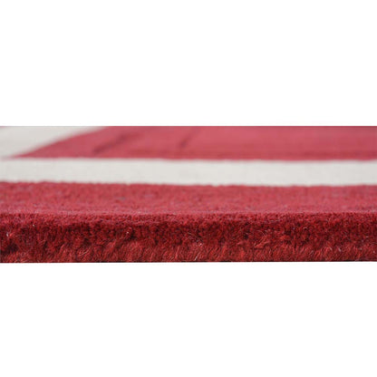 Rugs, (Presto) ICHT1241C5X8, Red & Beige Solid Hand Tufted Wool Carpet-EL15946-60X96 inches
