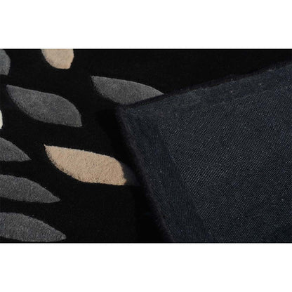 Rugs, (Presto) ICHT1305C6X9, Black & Grey Abstract Hand Tufted Wool Carpet-EL15947-72X108 inches