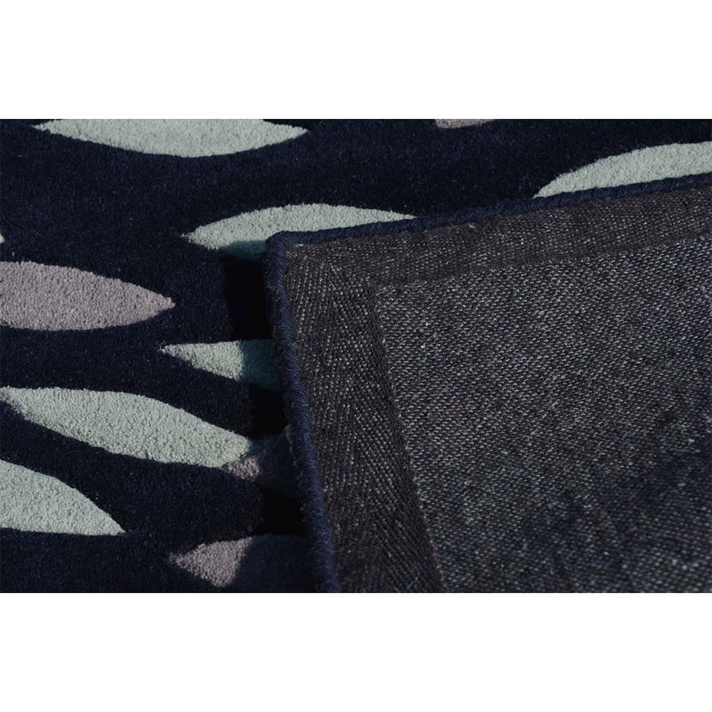Rugs, (Presto) ICHT1309C5X8, Blue & Silver Abstract Hand Tufted Wool Carpet-EL15948-60X96 inches