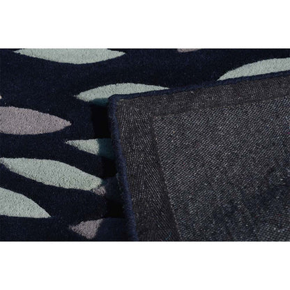 Rugs, (Presto) ICHT1309C5X8, Blue & Silver Abstract Hand Tufted Wool Carpet-EL15948-60X96 inches