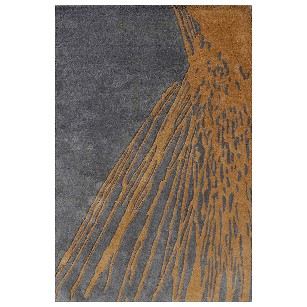 Rugs, (Presto) ICHT1323C6X9, Gold & Grey Abstract Hand Tufted Wool Carpet-EL15950-72X108 inches