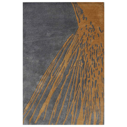 Rugs, (Presto) ICHT1323C6X9, Gold & Grey Abstract Hand Tufted Wool Carpet-EL15950-72X108 inches