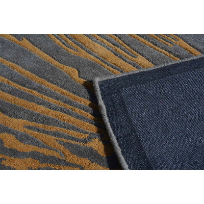 Rugs, (Presto) ICHT1323C6X9, Gold & Grey Abstract Hand Tufted Wool Carpet-EL15950-72X108 inches