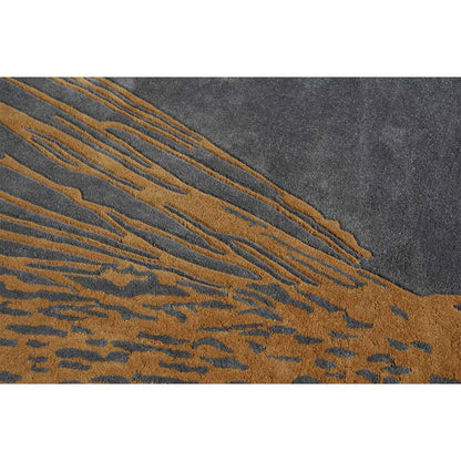 Rugs, (Presto) ICHT1323C6X9, Gold & Grey Abstract Hand Tufted Wool Carpet-EL15950-72X108 inches