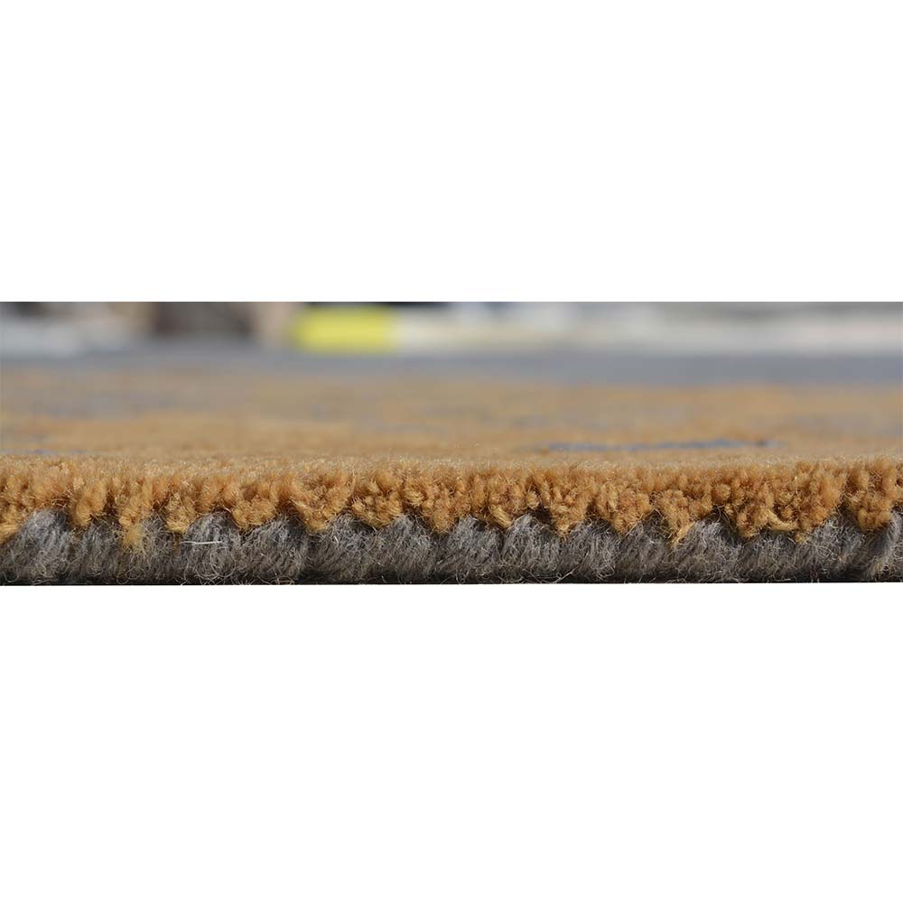 Rugs, (Presto) ICHT1323C6X9, Gold & Grey Abstract Hand Tufted Wool Carpet-EL15950-72X108 inches