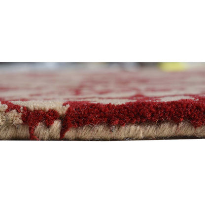 Rugs, (Presto) ICHT1331C5X8, Red & Beige Abstract Hand Tufted Wool Carpet-EL15951-60X96 inches
