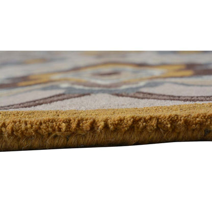 Rugs, (Presto) ICHT1353C6X9, Brown Beige & Gold Traditional Hand Tufted Wool Carpet -EL15953-72X108 inches