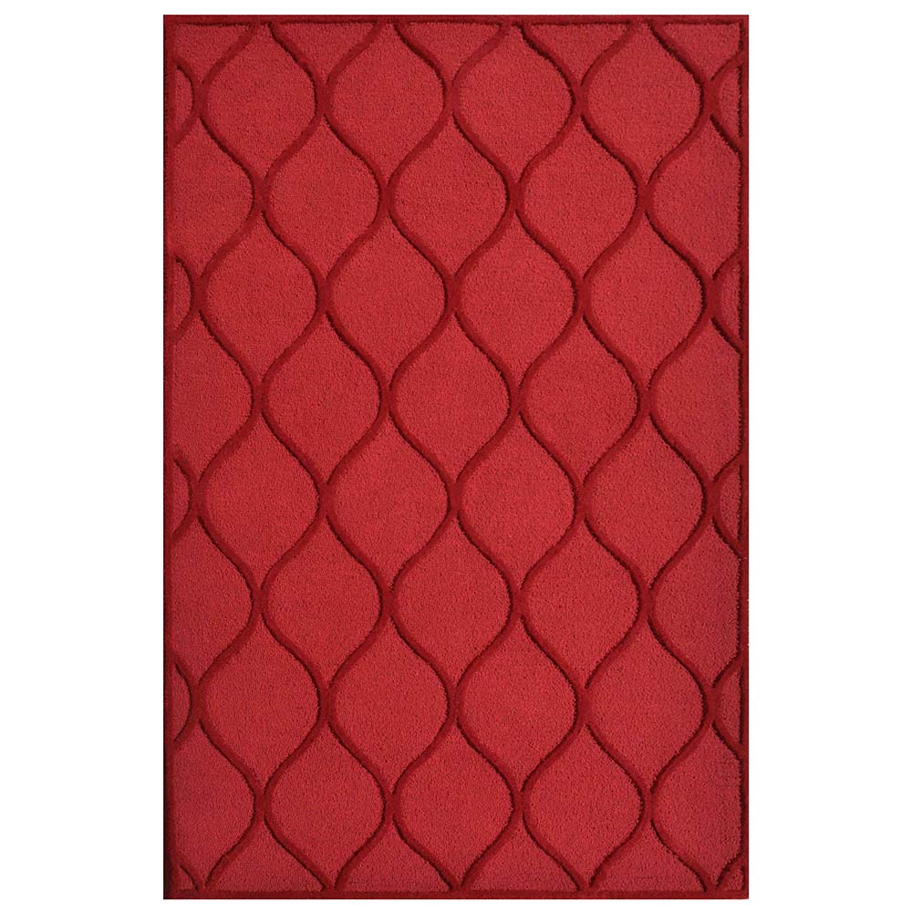 Rugs, (Presto) ICHT1371C5X8, Red Abstract Hand Tufted Wool Carpet-EL15955-60X96 inches