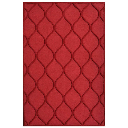 Rugs, (Presto) ICHT1371C5X8, Red Abstract Hand Tufted Wool Carpet-EL15955-60X96 inches