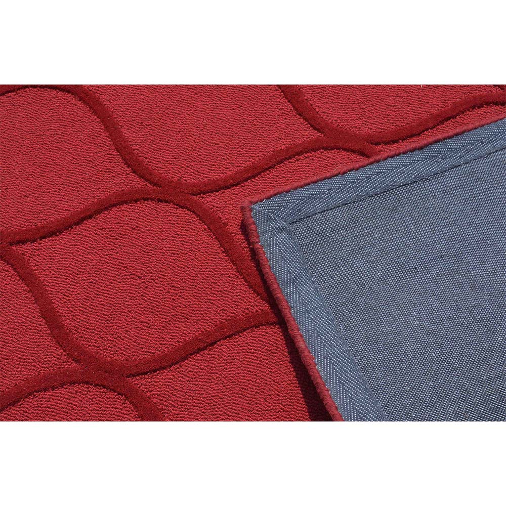 Rugs, (Presto) ICHT1371C5X8, Red Abstract Hand Tufted Wool Carpet-EL15955-60X96 inches