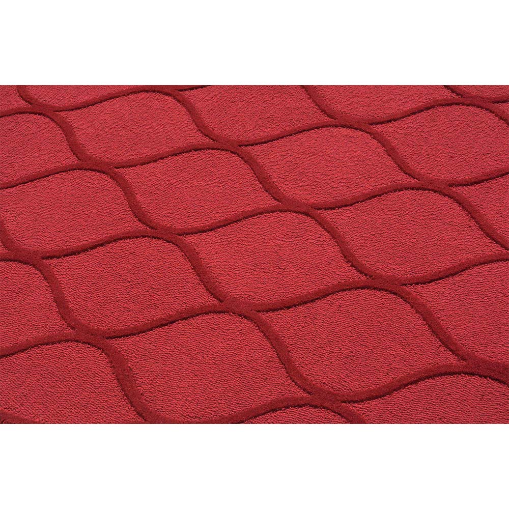 Rugs, (Presto) ICHT1371C5X8, Red Abstract Hand Tufted Wool Carpet-EL15955-60X96 inches