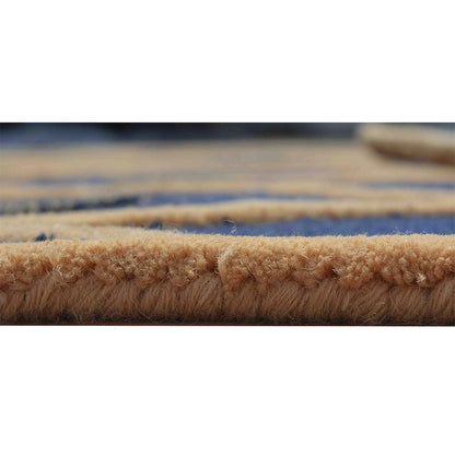 Rugs, (Presto) ICHT1379C4X6, Blue & Gold Abstract Hand Tufted Wool Carpet -EL15956-48X72 inches