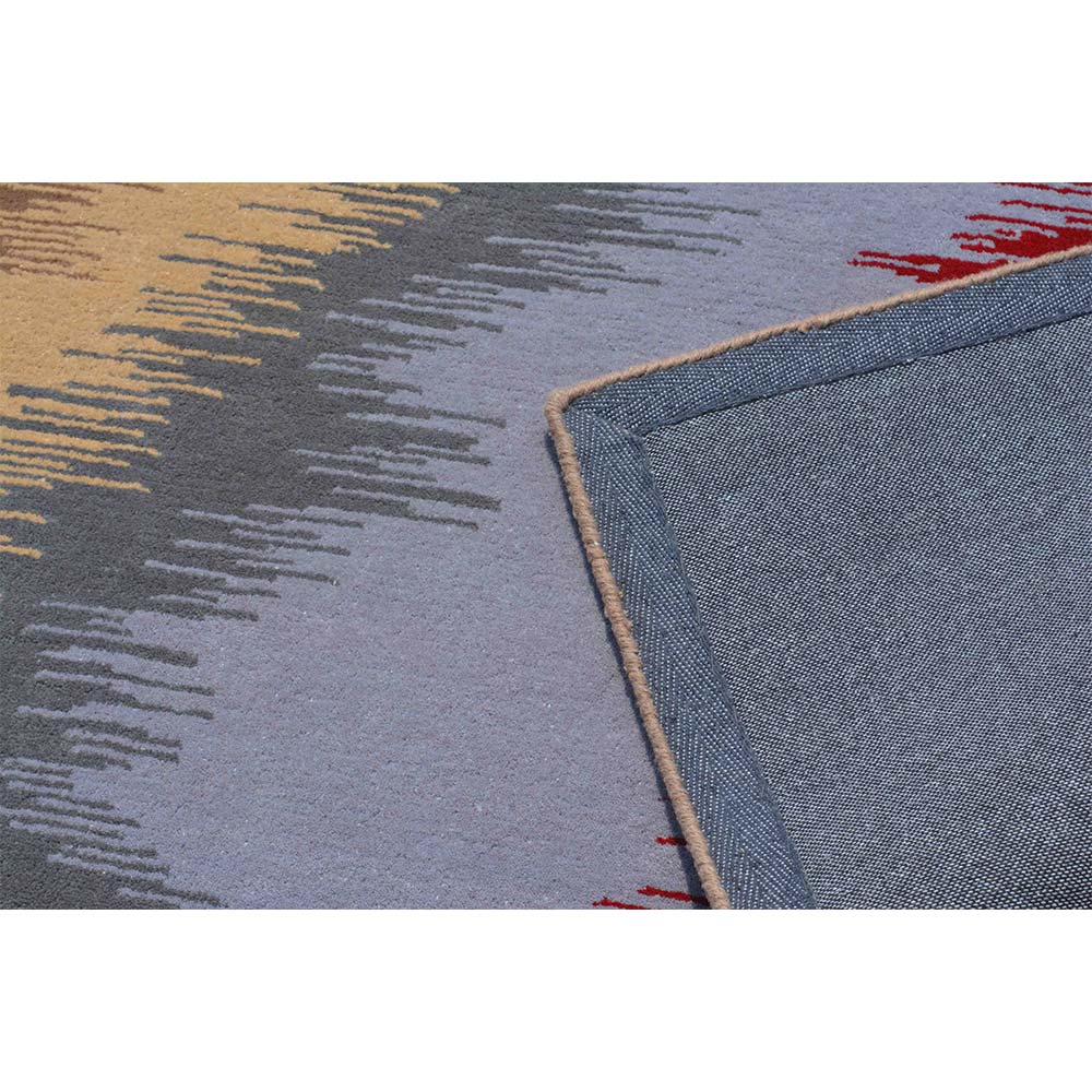 Rugs, (Presto) ICHT1381C5X8, Red & Brown Abstract Hand Tufted Wool Carpet-EL15957-60X96 inches
