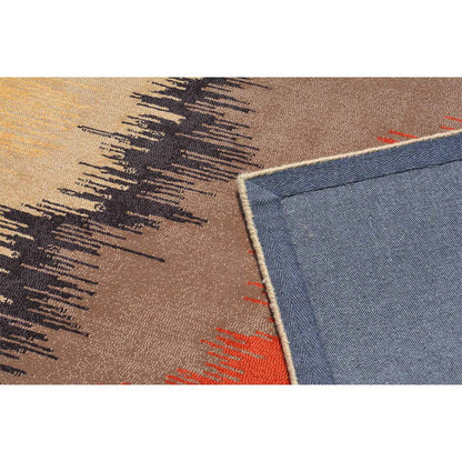 Rugs, (Presto) ICHT1386C6X9, Orange & Beige Abstract Hand Tufted Wool Carpet-EL15958-72X108 inches