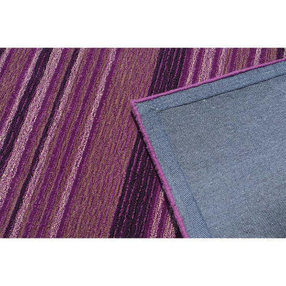 Rugs, (Presto) ICHT1397C5X8, Purple & Pink Stripes Hand Tufted Wool Carpet-EL15959-60X96 inches