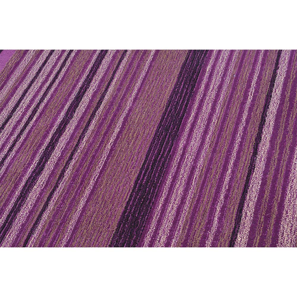 Rugs, (Presto) ICHT1397C6X9, Purple & Pink Stripes Hand Tufted Wool Carpet-EL15959-72X108 inches