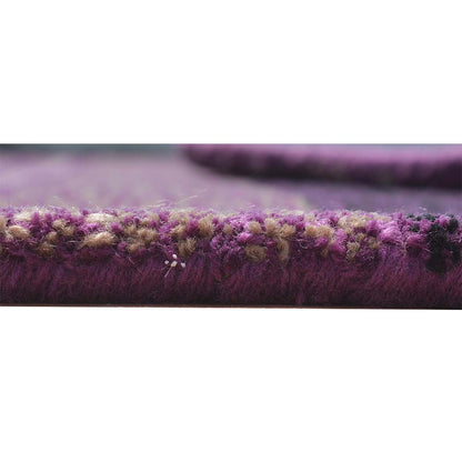 Rugs, (Presto) ICHT1397C5X8, Purple & Pink Stripes Hand Tufted Wool Carpet-EL15959-60X96 inches