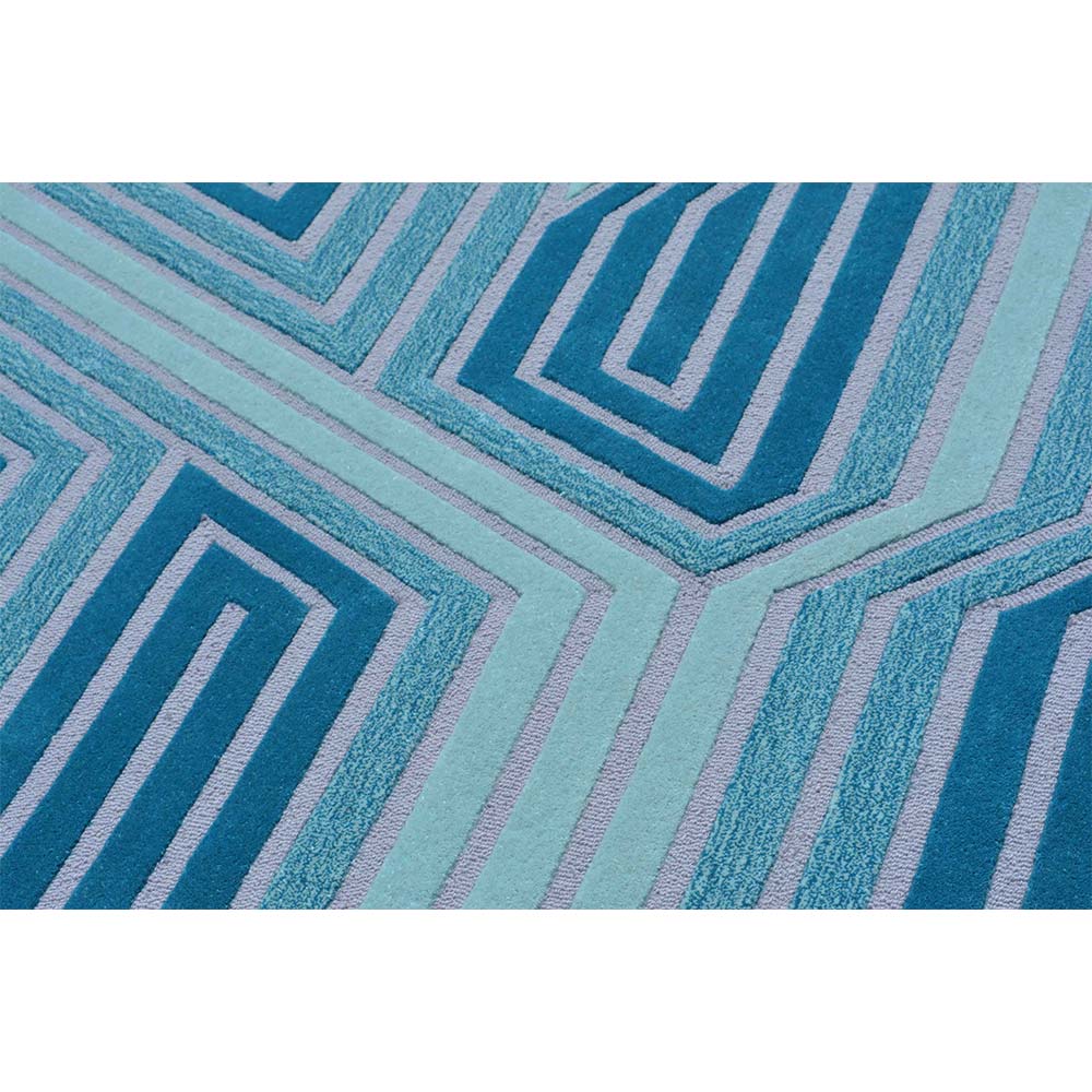 Rugs, (Presto) ICHT1409C5X8, Multicolor Abstract Hand Tufted Wool Carpet-EL15960-60X96 inches