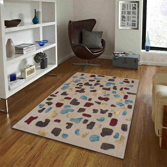 Rugs, (Presto) ICHT1431C4X6, Multicolor Abstract Hand Tufted Wool Carpet -EL15963-48X72 inches