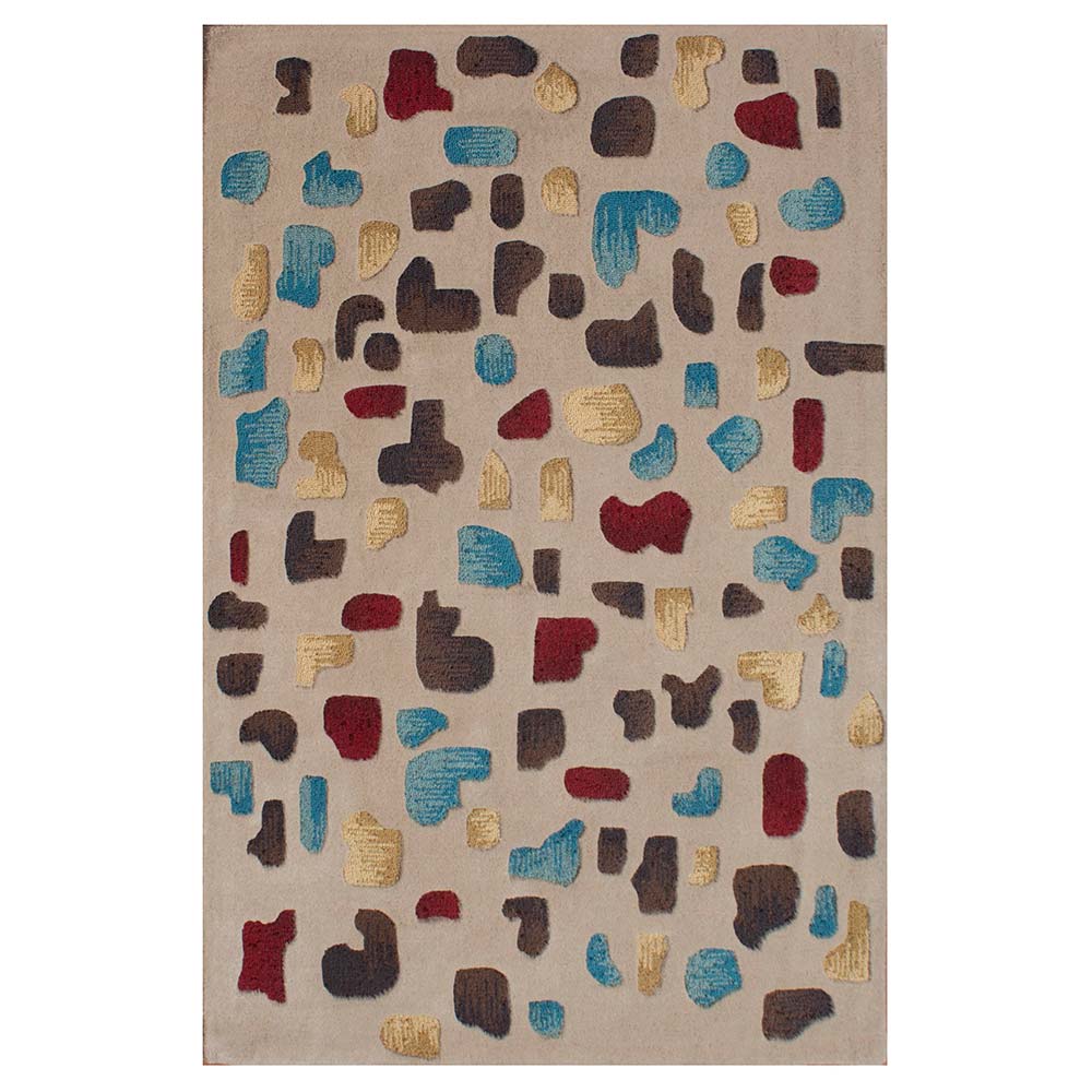 Rugs, (Presto) ICHT1431C5X8, Multicolor Abstract Hand Tufted Wool Carpet-EL15963-60X96 inches
