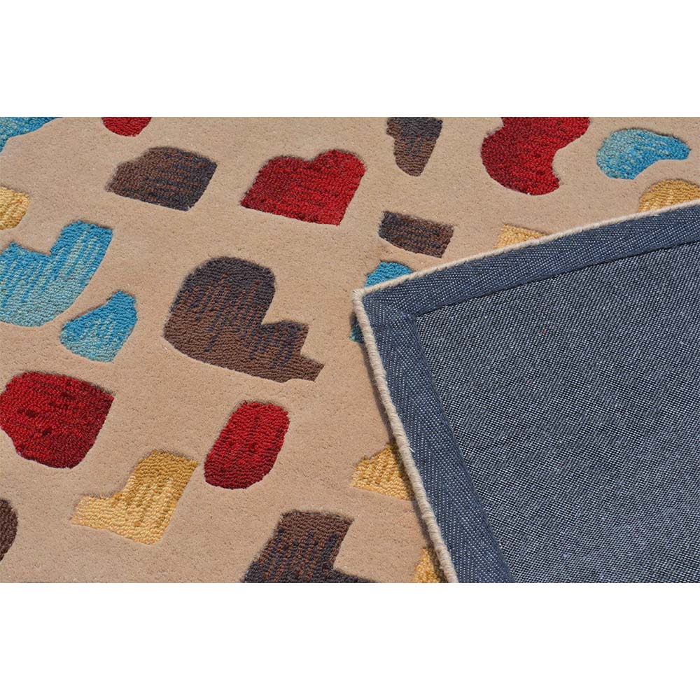 Rugs, (Presto) ICHT1431C4X6, Multicolor Abstract Hand Tufted Wool Carpet -EL15963-48X72 inches